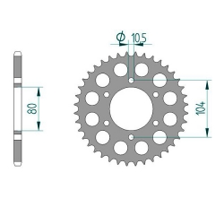 Kettenrad Aluminium