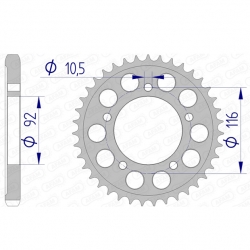 Kettenrad Aluminium
