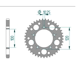 Kettenrad Aluminium