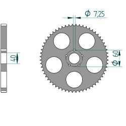 Kettenrad Aluminium