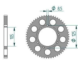 Kettenrad Aluminium