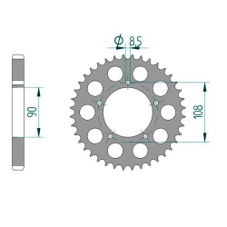 Kettenrad Aluminium
