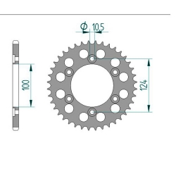 Kettenrad Aluminium