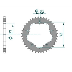 Kettenrad Aluminium