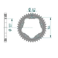 Kettenrad Aluminium