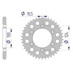 Kettenrad Aluminium
