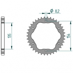 Kettenrad Aluminium