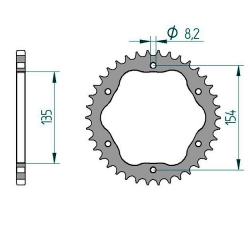 Kettenrad Aluminium