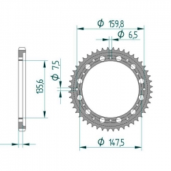 Kettenrad Aluminium