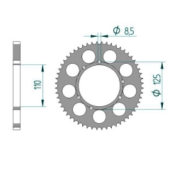 Kettenrad Aluminium