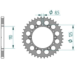 Kettenrad Aluminium