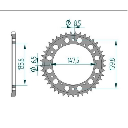 Kettenrad Aluminium