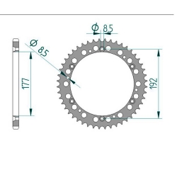 Kettenrad Aluminium