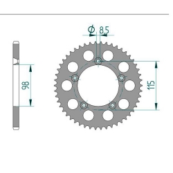 Kettenrad Aluminium