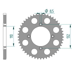 Kettenrad Aluminium