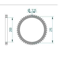 Kettenrad Aluminium