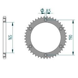Kettenrad Aluminium