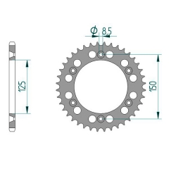 Kettenrad Aluminium