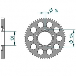 Kettenrad Aluminium