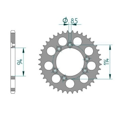 Kettenrad Aluminium