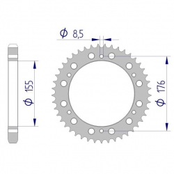 Kettenrad Aluminium