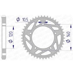 Kettenrad Aluminium