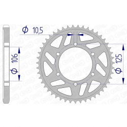Kettenrad Aluminium