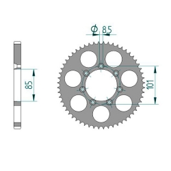 Kettenrad Aluminium