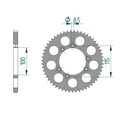 Kettenrad Aluminium