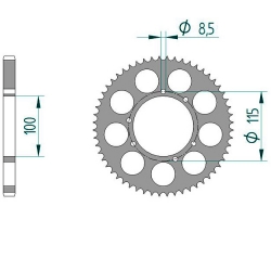 Kettenrad Aluminium