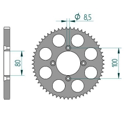 Kettenrad Aluminium
