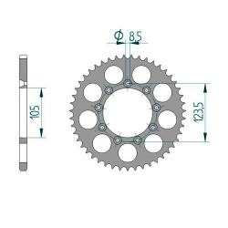 Kettenrad Aluminium