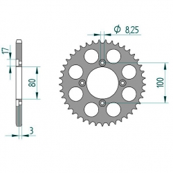 Kettenrad Aluminium