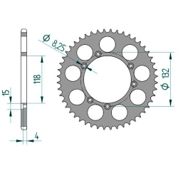 Kettenrad Aluminium