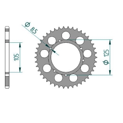 Kettenrad Aluminium