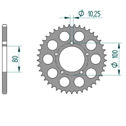Kettenrad Aluminium 80mm OZ PVM Marchesini