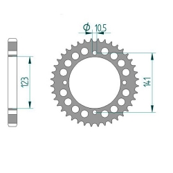Kettenrad Aluminium