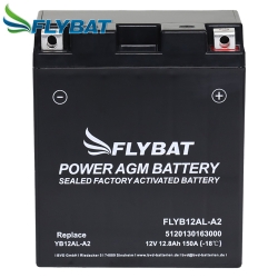 Batterie FlyBat FLYB12AL-A2 / YB12AL-A2 AGM geschlossen