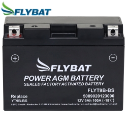 Batterie FlyBat FLYT9B-BS / YT9B-BS AGM geschlossen