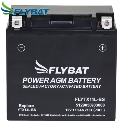 Batterie FlyBat FLYTX14L-BS / YTX14L-BS AGM geschlossen
