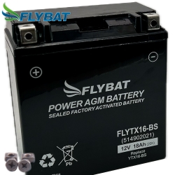 Batterie FlyBat FLYTX16-BS / YTX16-BS AGM geschlossen