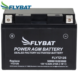 Batterie FlyBat FLYTZ12S / YTZ12S AGM geschlossen