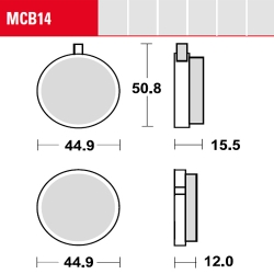 Bremsbelag TRW / Lucas MCB14