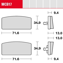 Bremsbelag TRW / Lucas MCB17