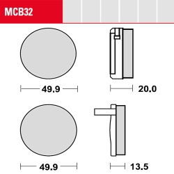 Bremsbelag TRW / Lucas MCB32