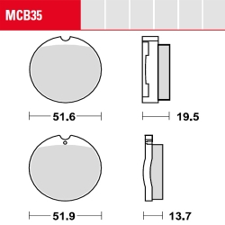 Bremsbelag TRW / Lucas MCB35