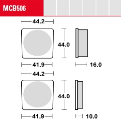 Bremsbelag TRW / Lucas MCB506