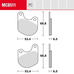 Bremsbelag TRW / Lucas MCB511