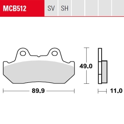 Bremsbelag TRW / Lucas MCB512