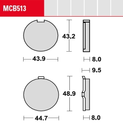 Bremsbelag TRW / Lucas MCB513